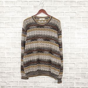MISSONI Sport 90's vintage Sz 52 Crew Sweater open knit Made in Italy